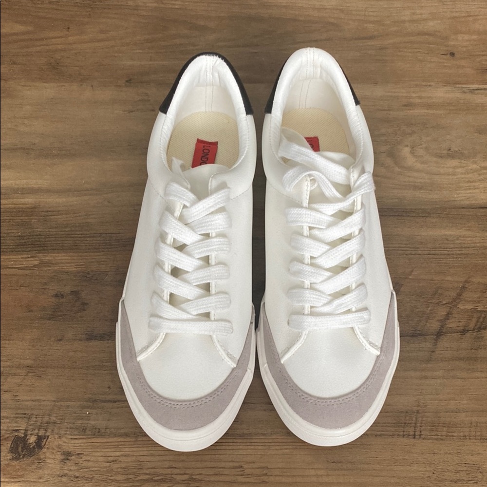 White and Gray Unisex Sneakers